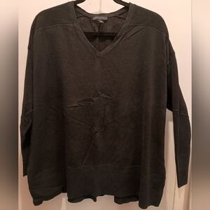 H by Halston Black V-Neck Sweater